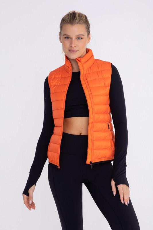 Ladies Girly Microfleece Vest Orange-Daiber
