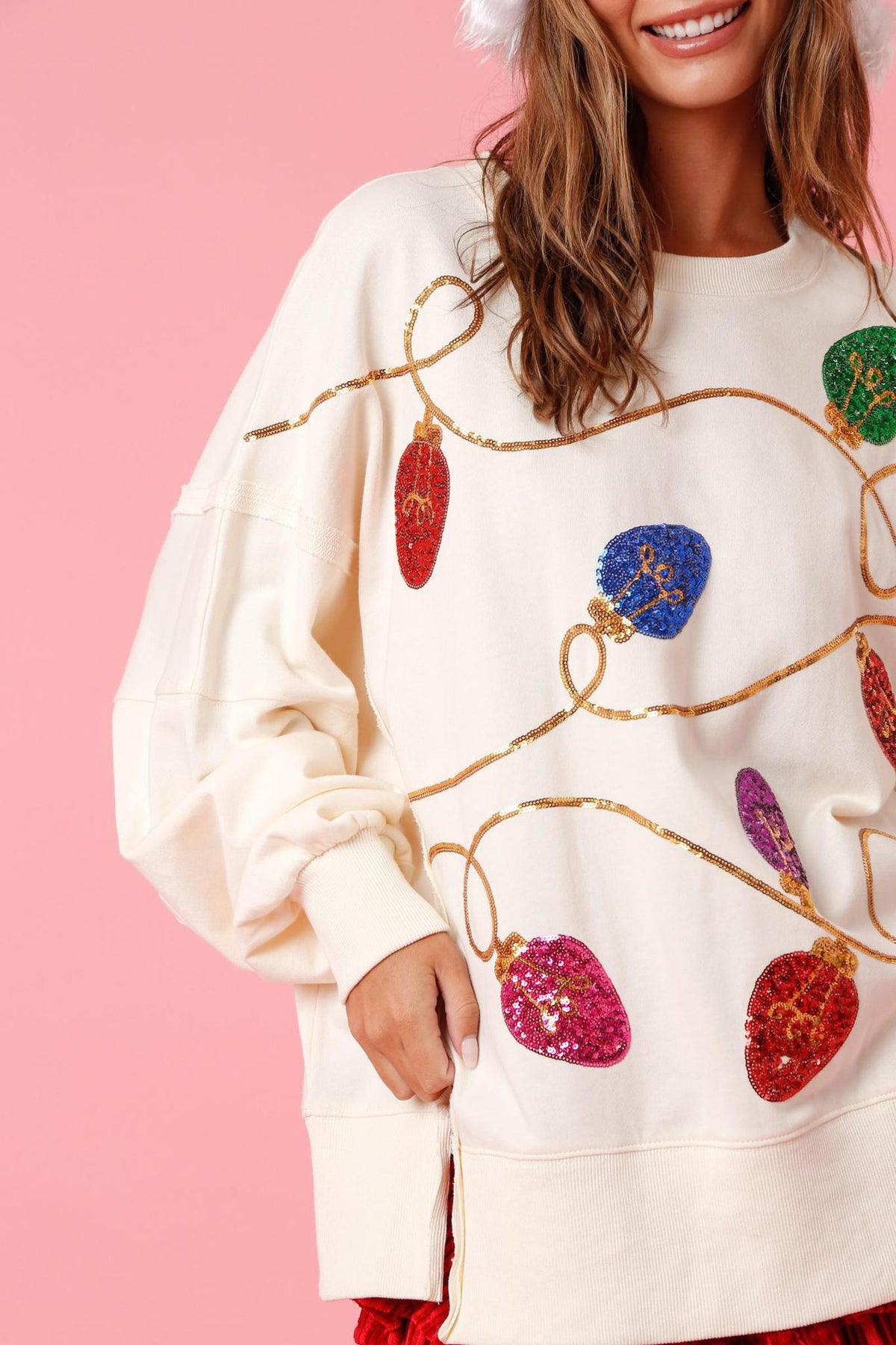 Holiday Sequin Sweatshirt