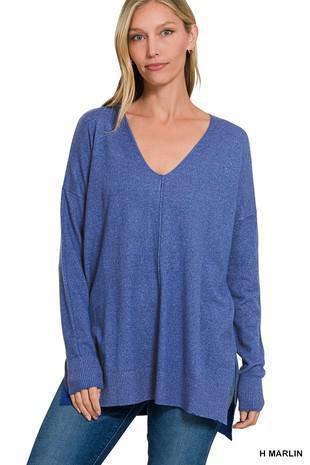 hi-lo V Neck Swtr