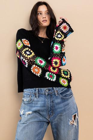 Crochet Sleeve Sweater