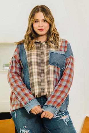 Frayed Edge Plaid Shirt
