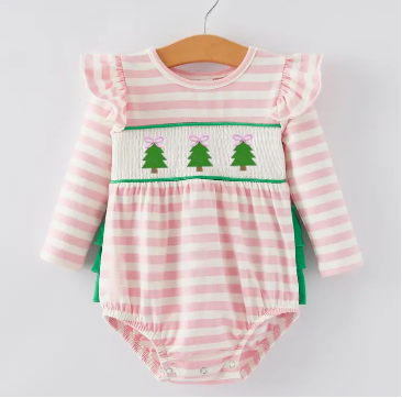 Smocked Christmas Onesie