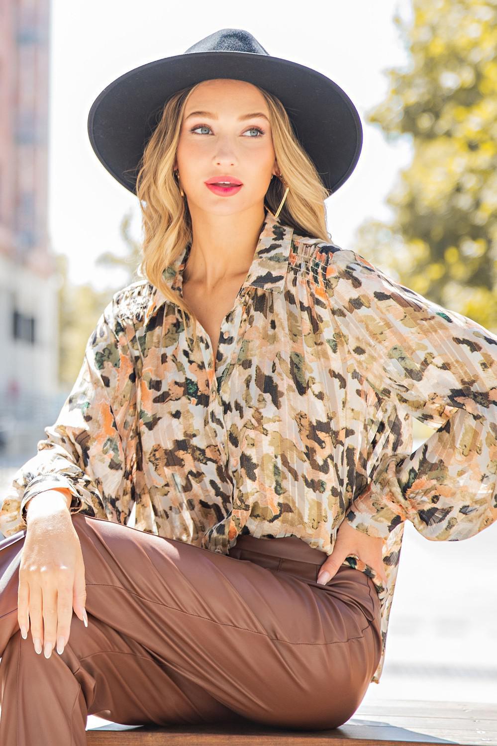 Autumn Watercolor Top