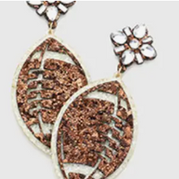 Glitzi Seq Football  Earring