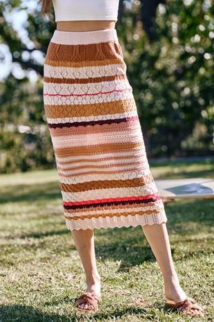 Crochet Midi Sweater Skirt