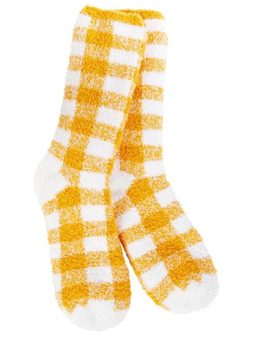 Orange Gingham Sock