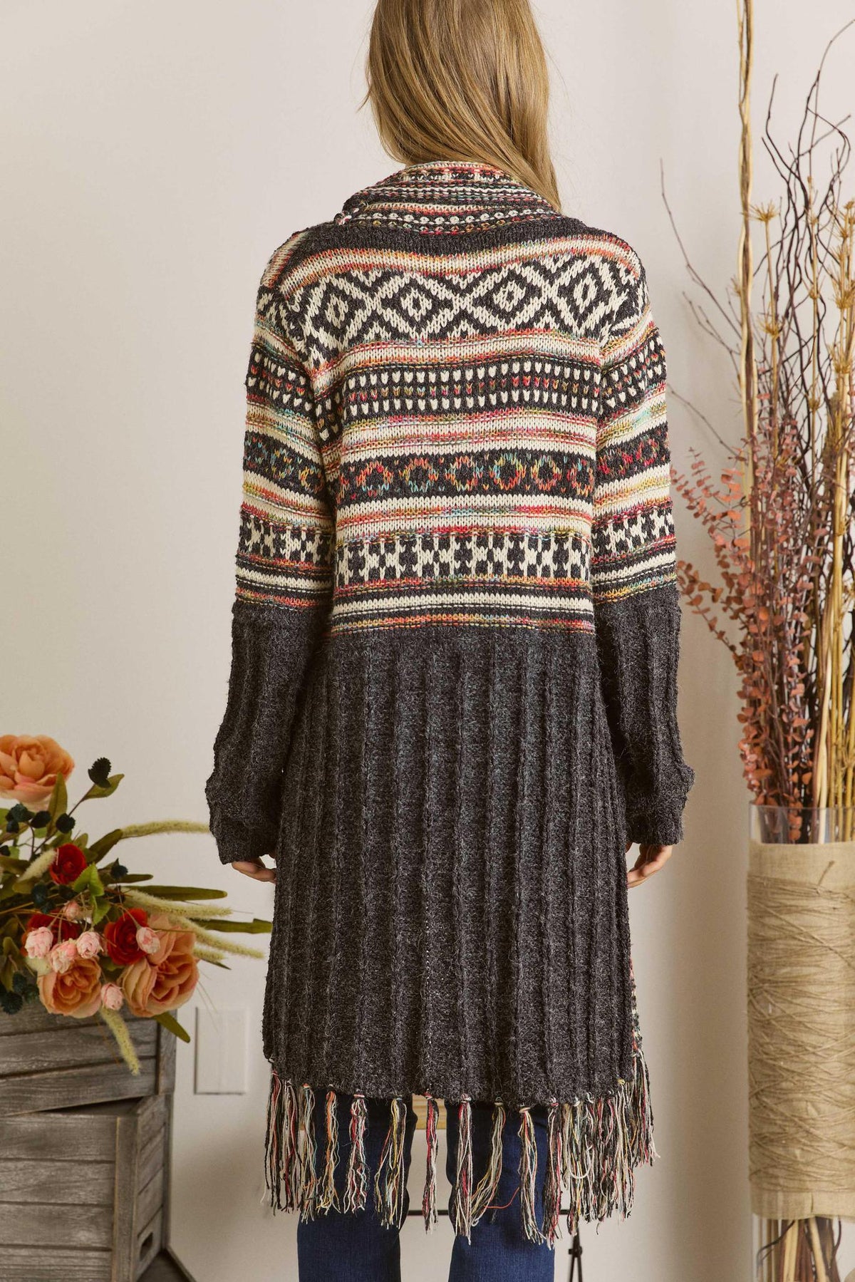 Tribal Aztec Cardi black