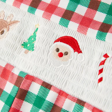 Christmas Smocked Romper