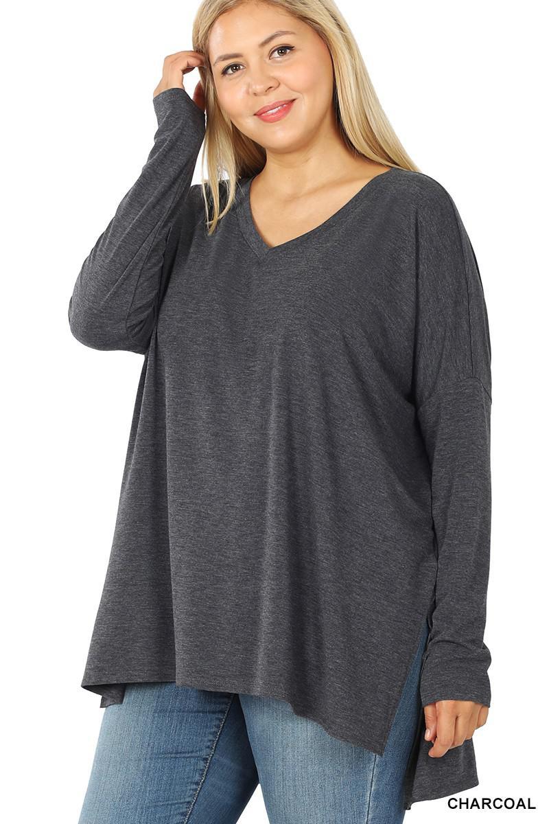 DOLMAN SLV HI-LOW TOP