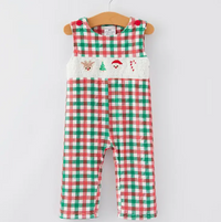 Christmas Smocked Romper
