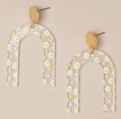 Flower U-Shape Earring