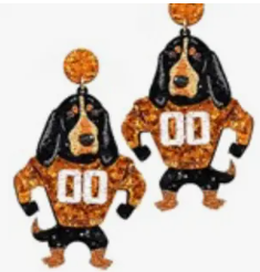 Glitzi Seq Football  Earring