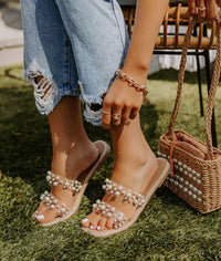 Clear/Pearl Sandal
