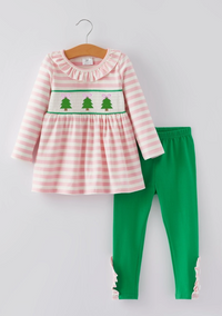 Pink Smocked Christmas