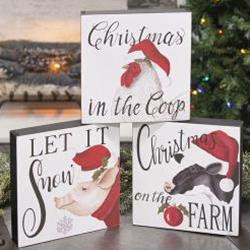 Farm Animal Christmas Sign