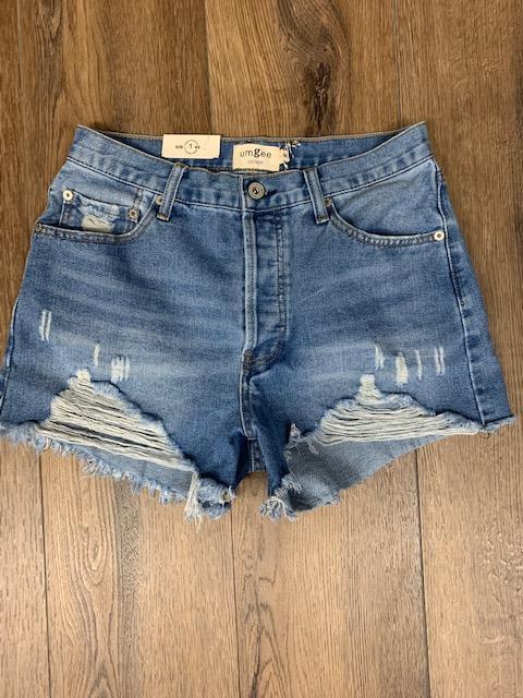 Denim Shorts w/ Distress