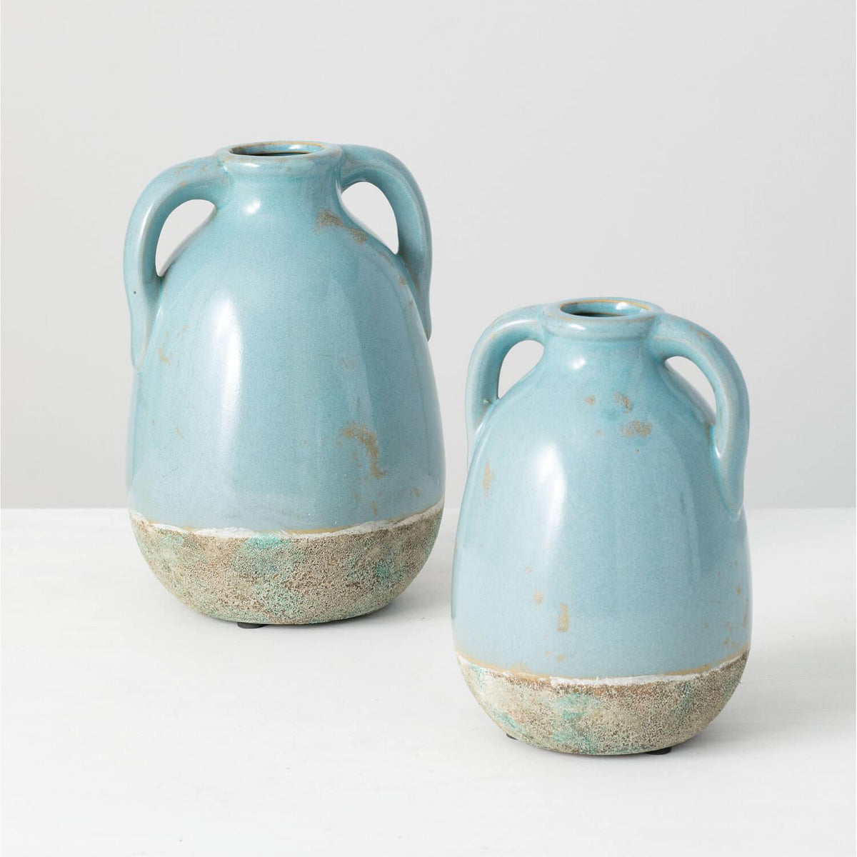 Handled bottle vase