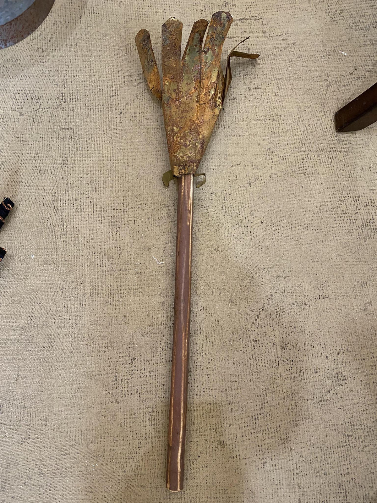 Metal Broom w/ wood Handle