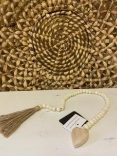 Long S heart beads