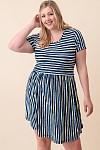 Navy Striped Dress