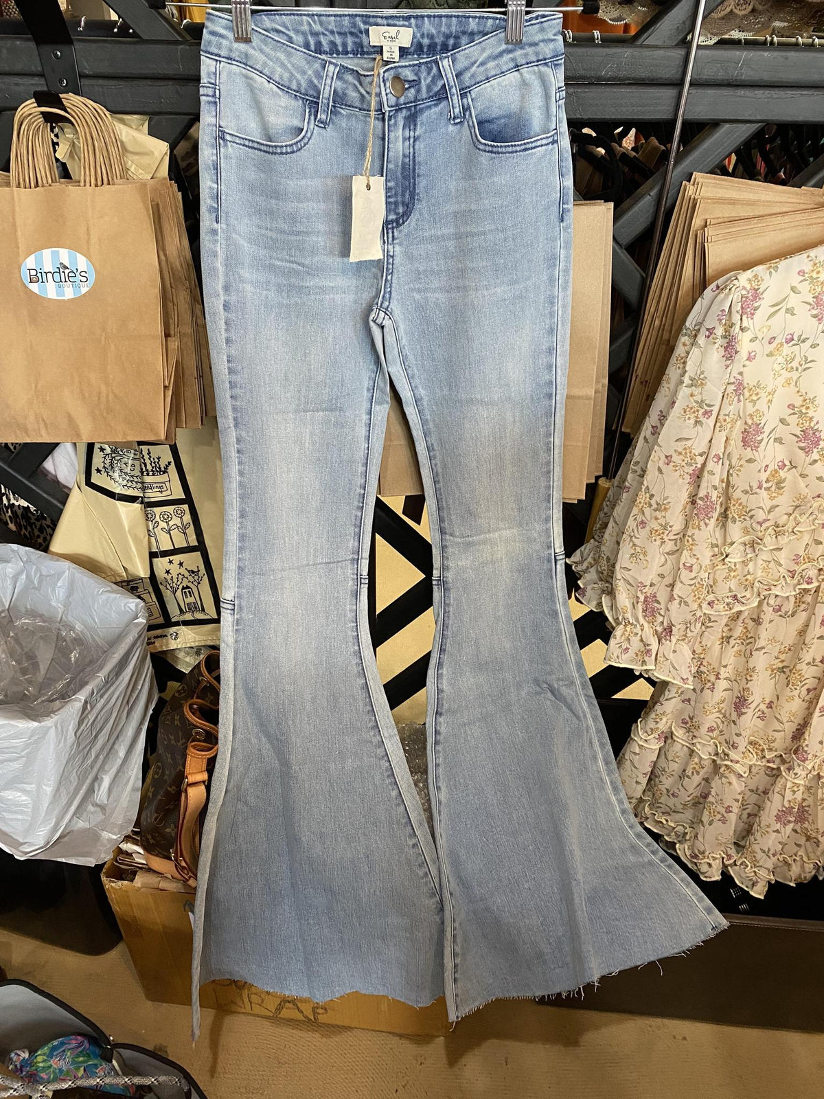 Washed Denim Bell Bottom
