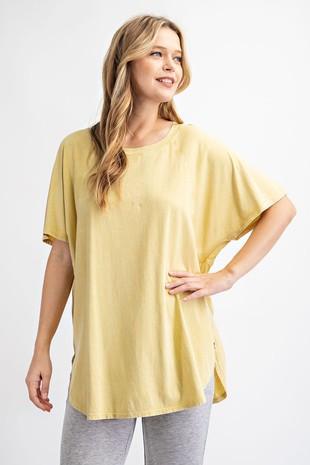 Mineral washed cotton top