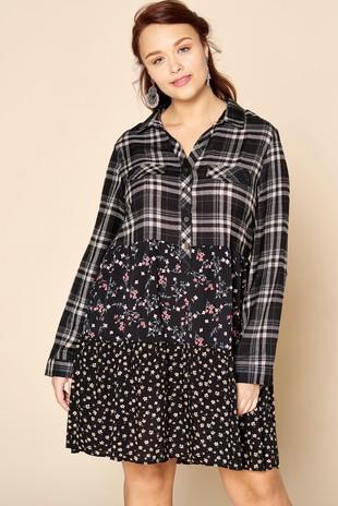 Re-cut Plaid Dress