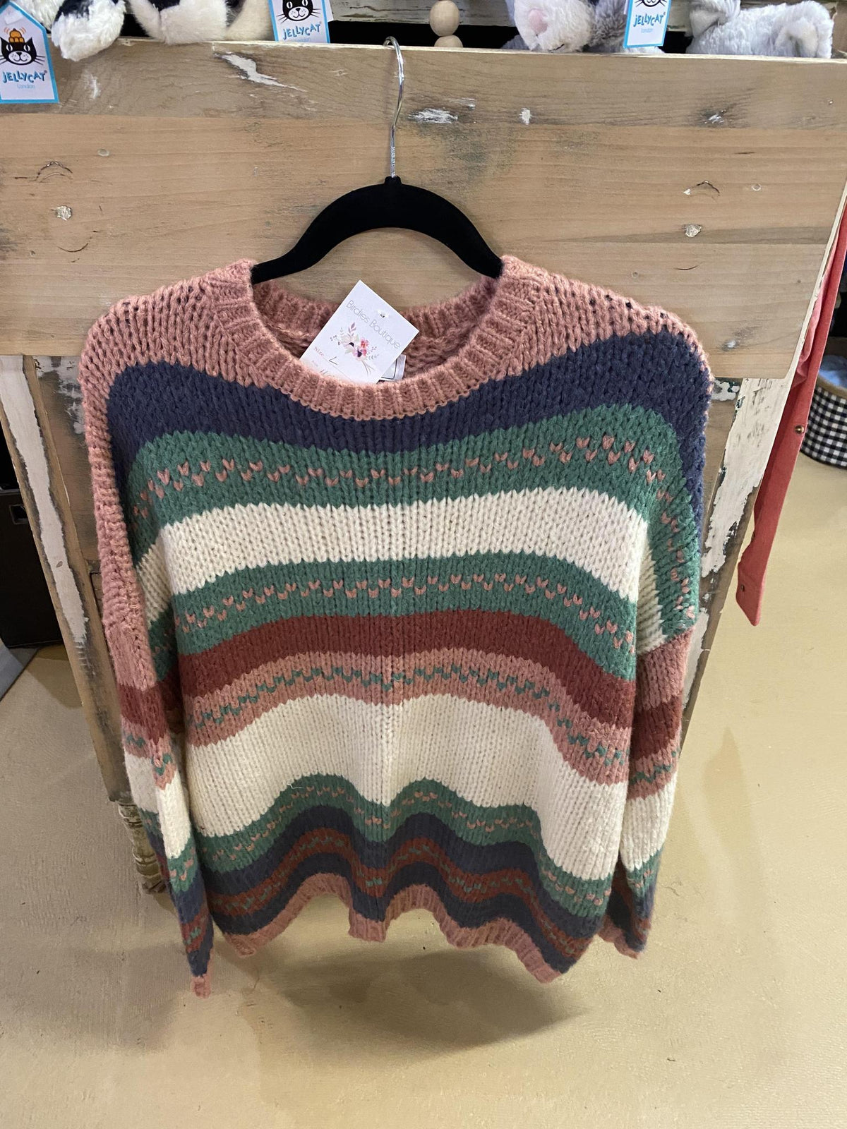 Multi Color Crew Neck Sweater