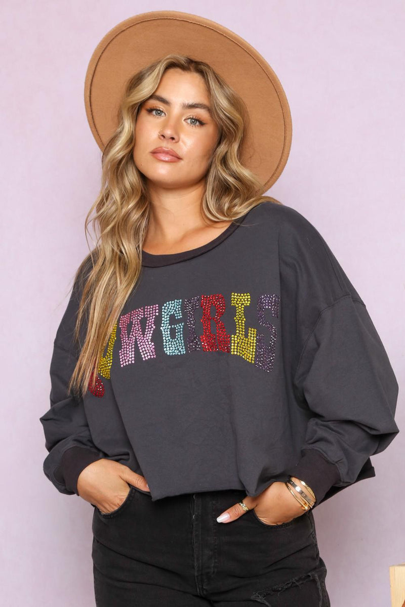 Cowgirls Sweatshirt (Dk Grey)