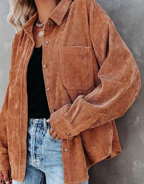 Rust corduroy shirt