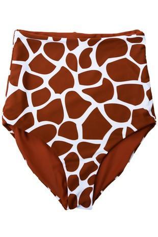 giraffe-sienna reversible swim bottoms