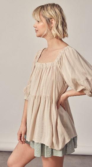 Square neck top