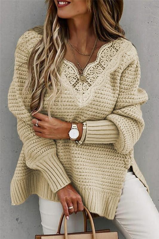 Lace Collar Sweater