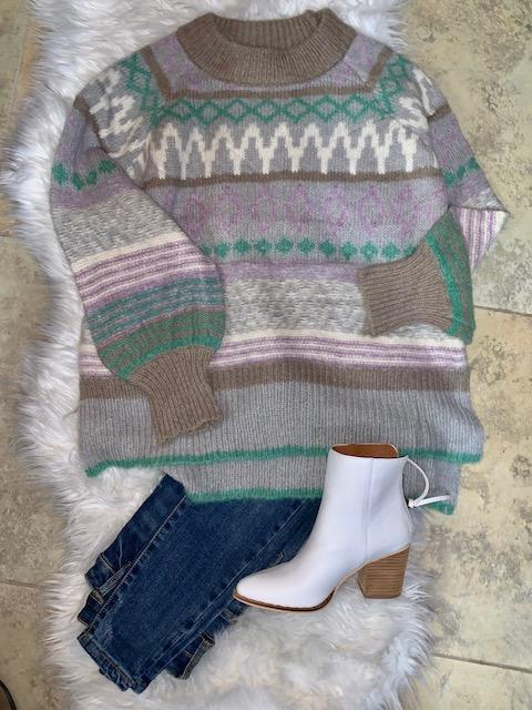 Fair Isle Pullover Sweater