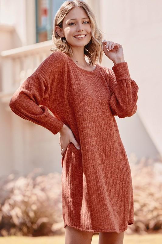 Ribbed Sweater dress