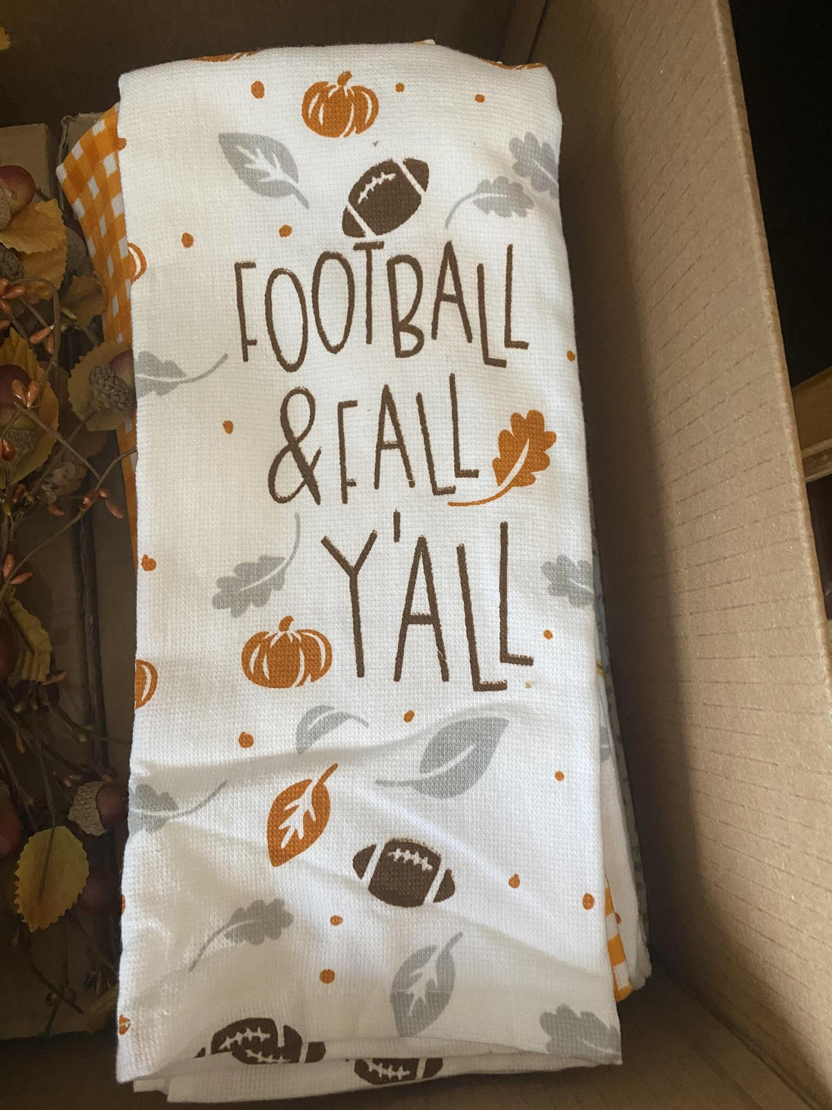 Football & Fall Y'all Dish Towel