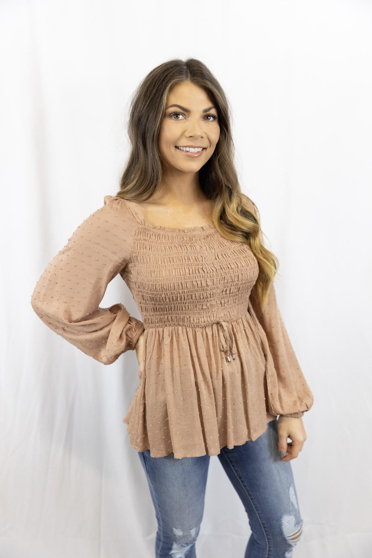 Mauve sweetheart neckline