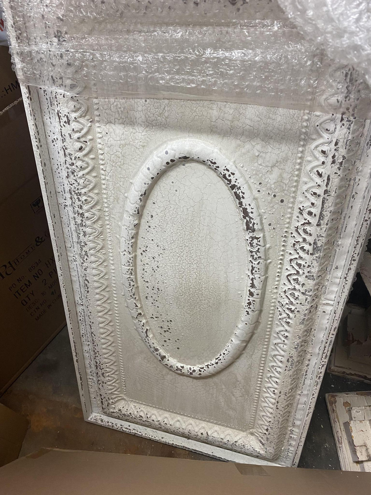 Rectangle Ceiling Tin Aged White