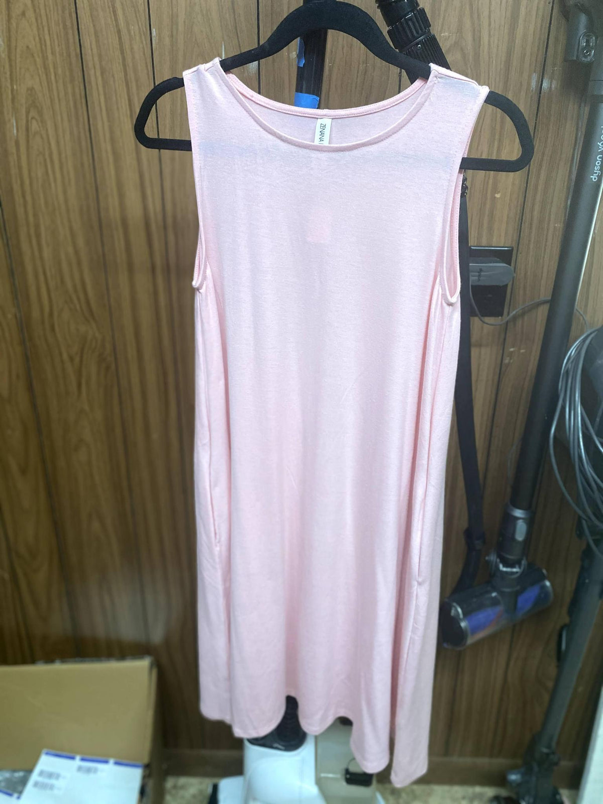 Pink Sleeveless Swing Dress