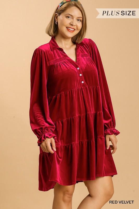 Red Velvet Party Dress