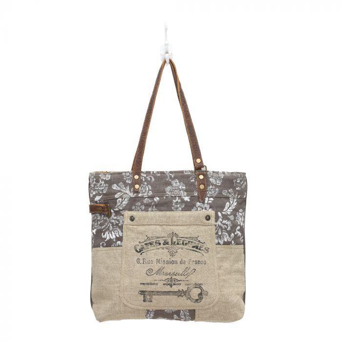 Old Key Linen Tote Bag