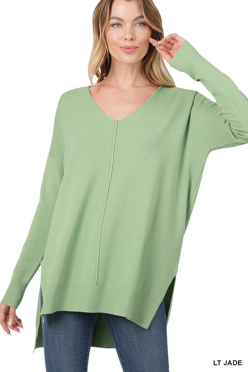 Hi-Low Sweater (Jade)