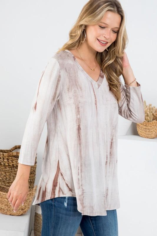 French Tie Dye Brown