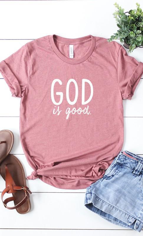 plum god is good t-shirt