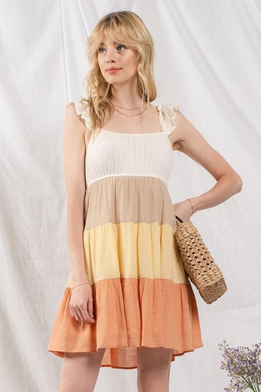ColorBlock Mini Dress