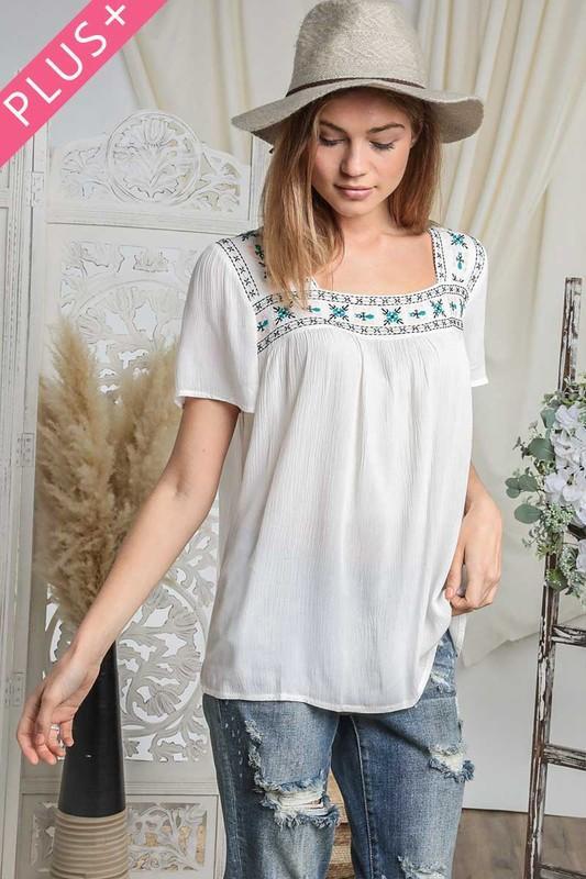 W Embroidery top