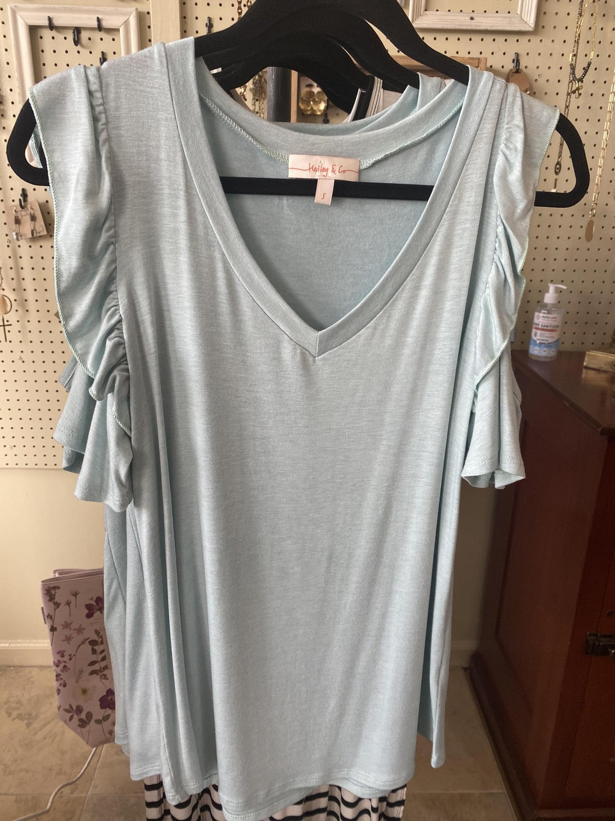 Sleeveless Ruffle Sleeve T
