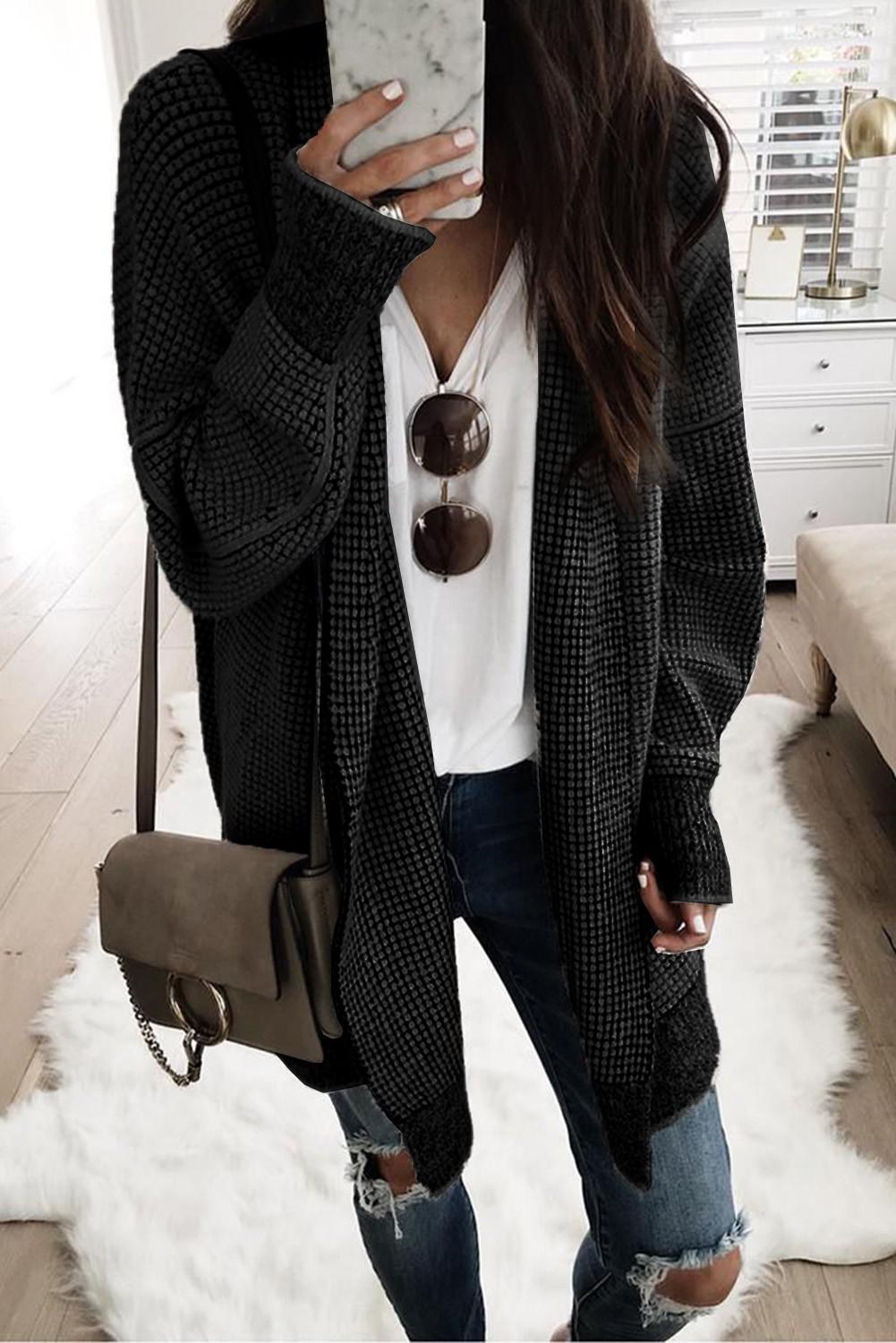 Waffle Knit (black)