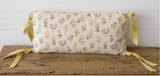 Lumbar Pillow-Yellow Floral