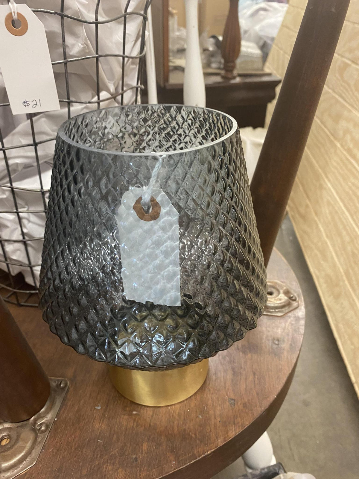 Glass Candle Holder